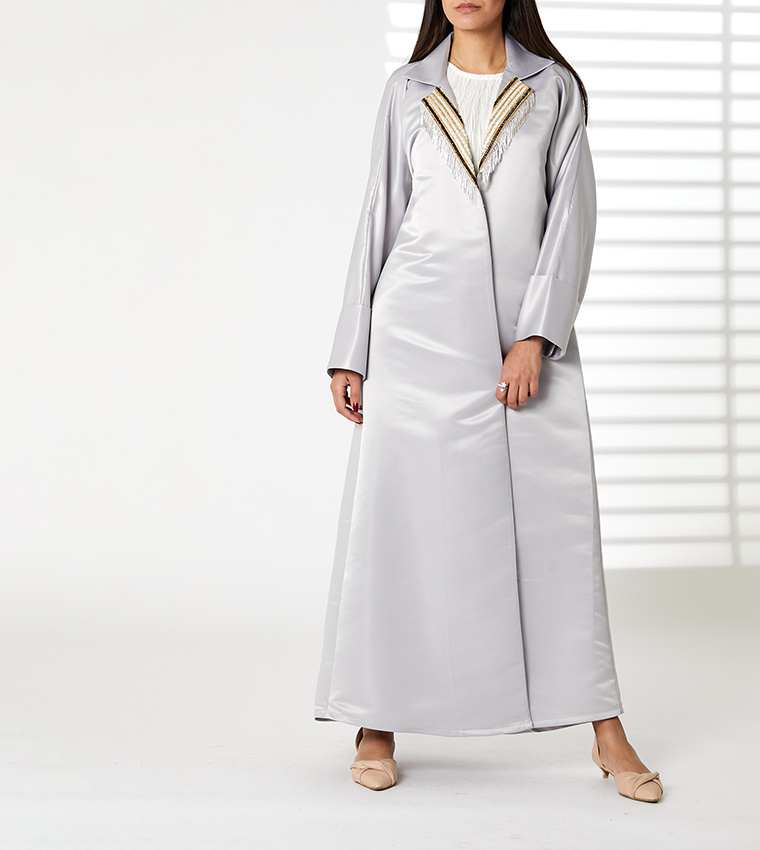 Moistreet  Abayas - Grey Abayas