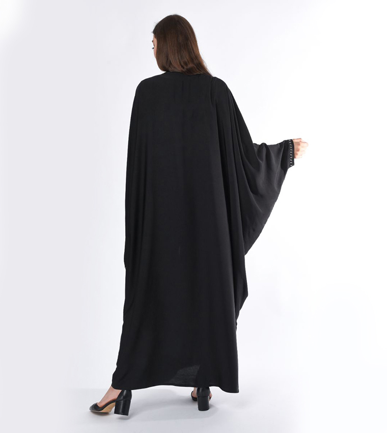Hand Buckstitch Flayered Cape Abaya