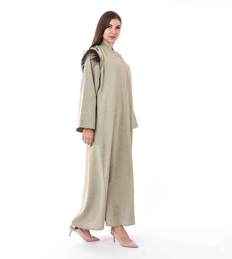 Moistreet  Abayas - Beige Abayas