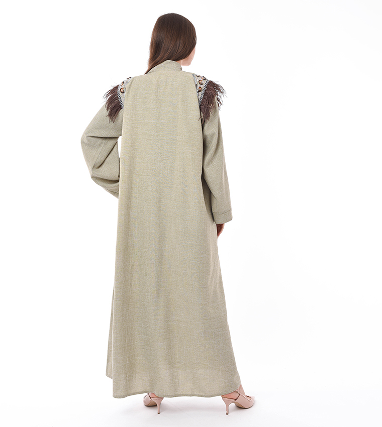 Moistreet  Abayas - Beige Abayas