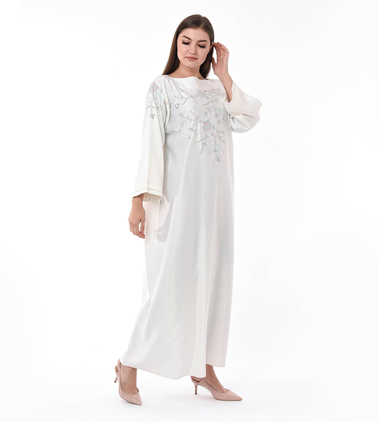 Moistreet  Jalabiya - White Abayas