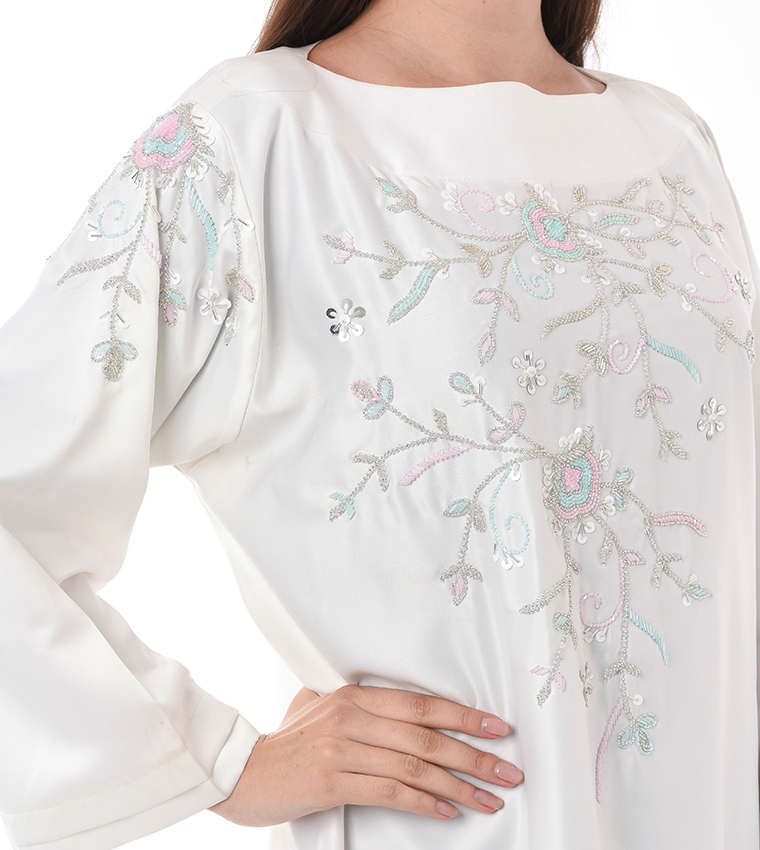 Moistreet  Jalabiya - White Abayas