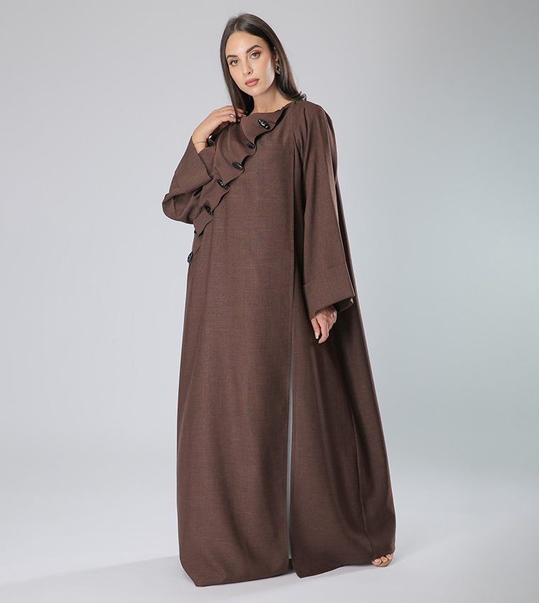 Moistreet  Abayas - Brown Abayas