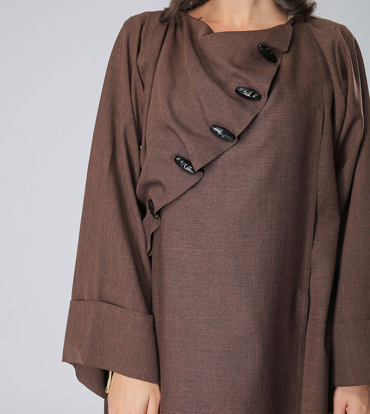 Moistreet  Abayas - Brown Abayas