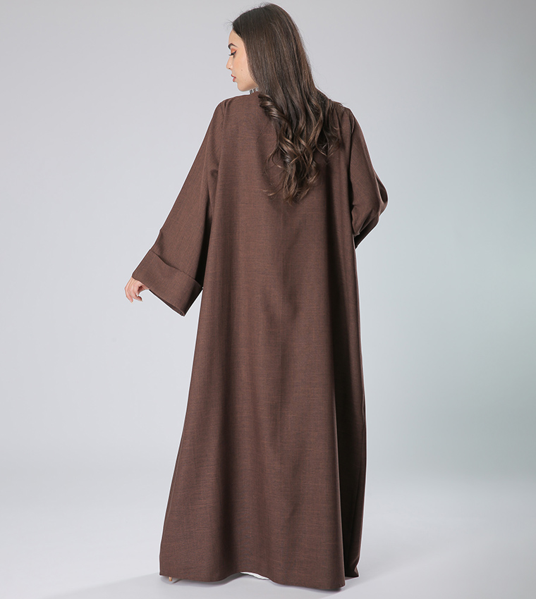 Moistreet  Abayas - Brown Abayas