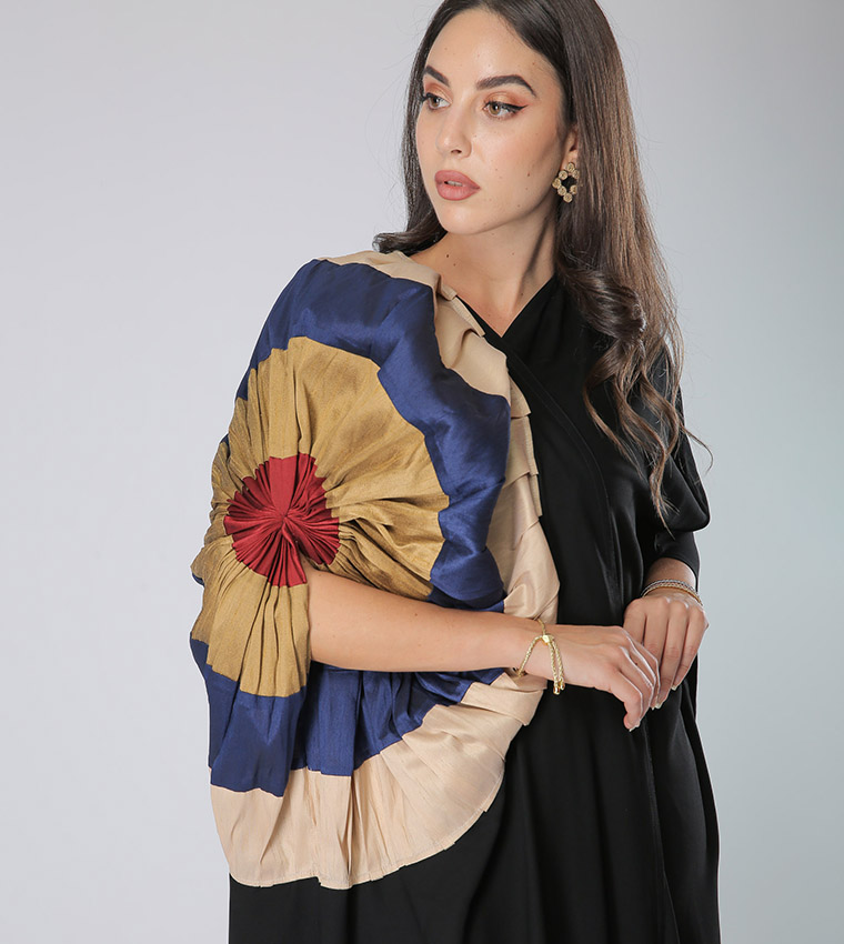 Sleeve Detailed V-Neck Abaya