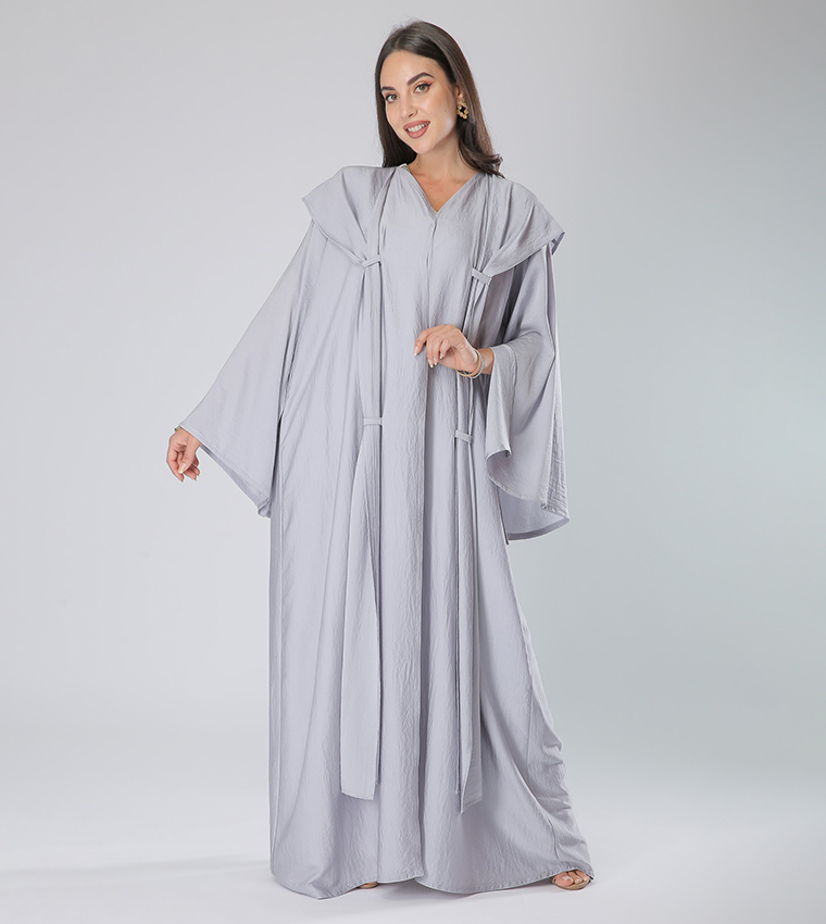 Moistreet  Abayas - Grey Abayas
