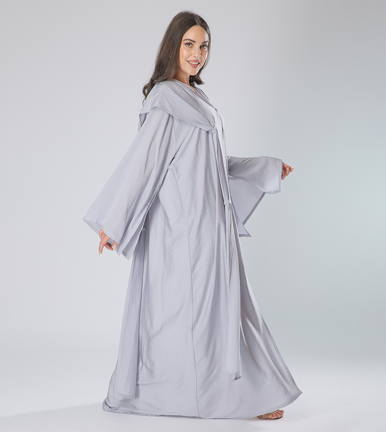 Moistreet  Abayas - Grey Abayas