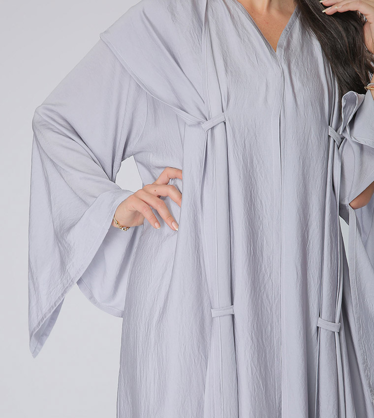 Moistreet  Abayas - Grey Abayas