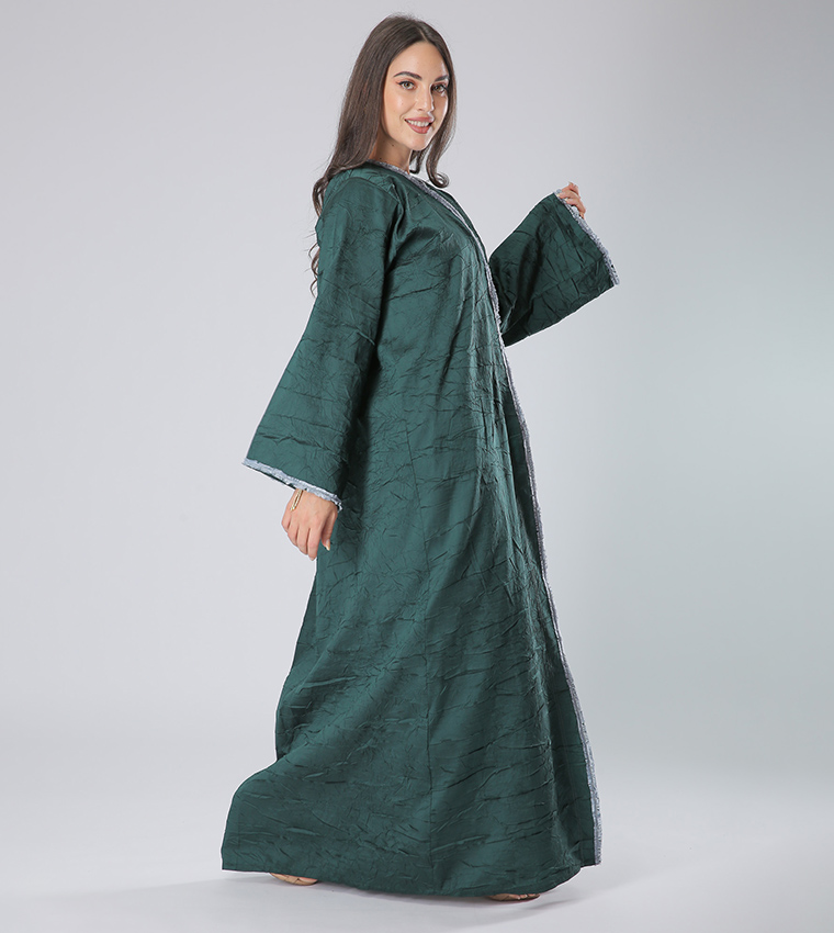 Moistreet  Abayas - Green Abayas