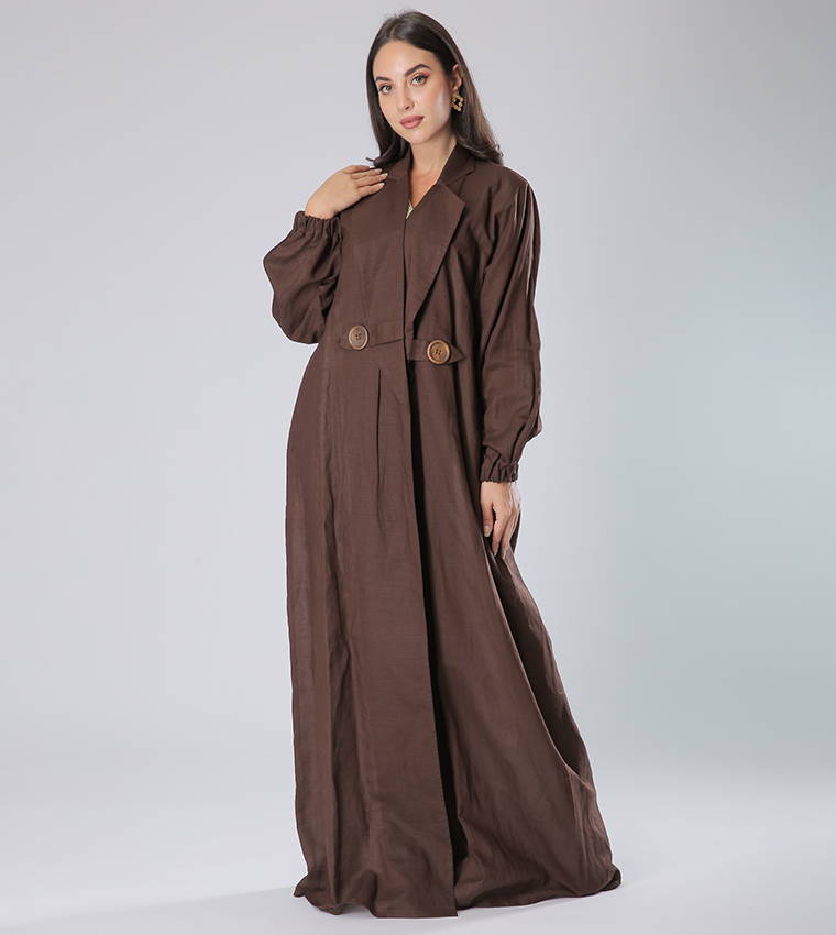 Moistreet  Abayas - Brown Abayas
