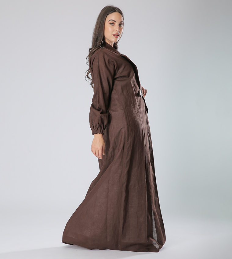 Moistreet  Abayas - Brown Abayas