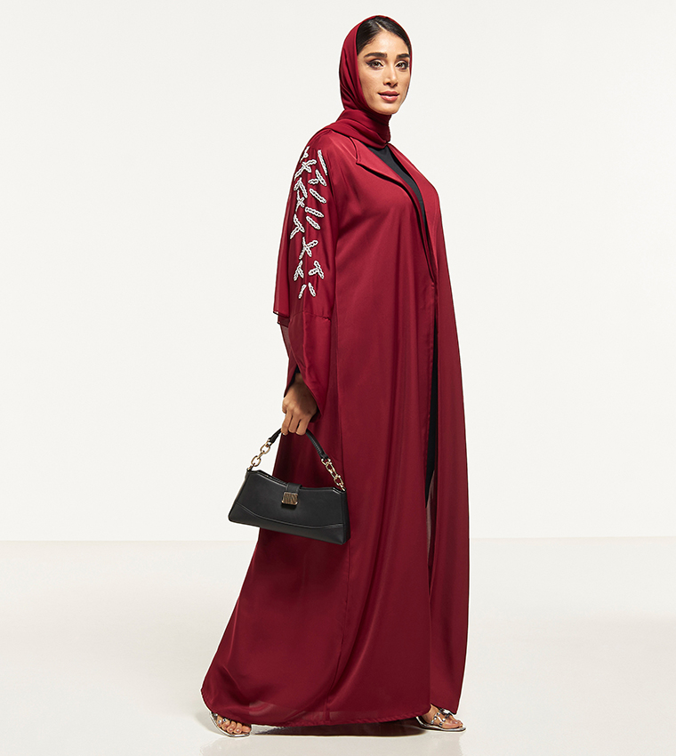 Moistreet  Abayas - Red Abayas
