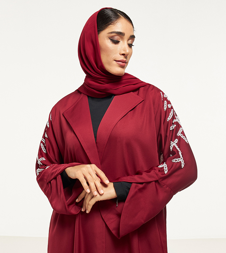 Moistreet  Abayas - Red Abayas