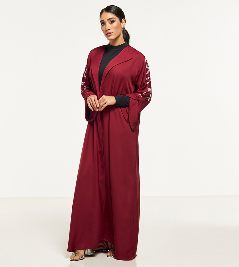 Moistreet  Abayas - Red Abayas