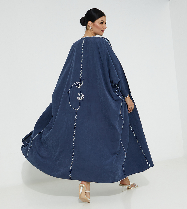 Moistreet  Abayas - Blue Abayas