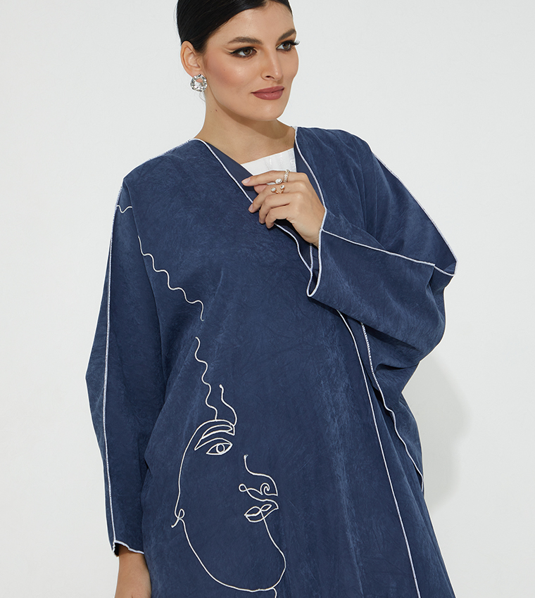 Moistreet  Abayas - Blue Abayas
