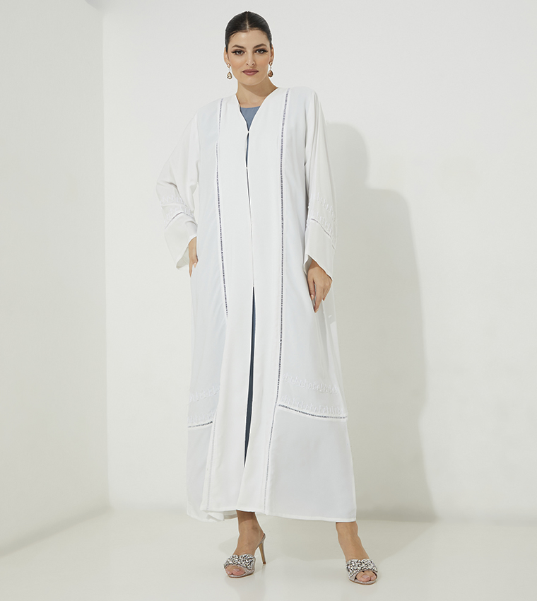 Moistreet  Abayas - White Abayas