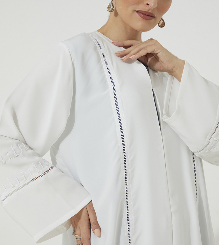 Moistreet  Abayas - White Abayas