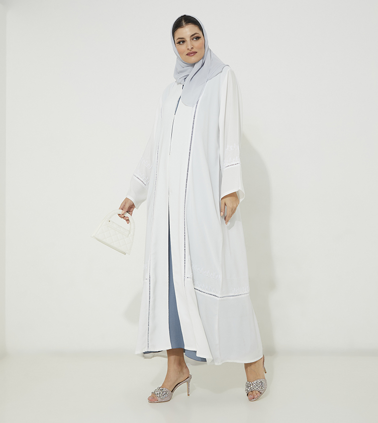 Moistreet  Abayas - White Abayas