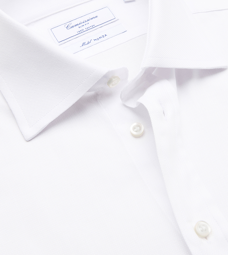 MONZA Solid Long Sleeves Cotton Shirt