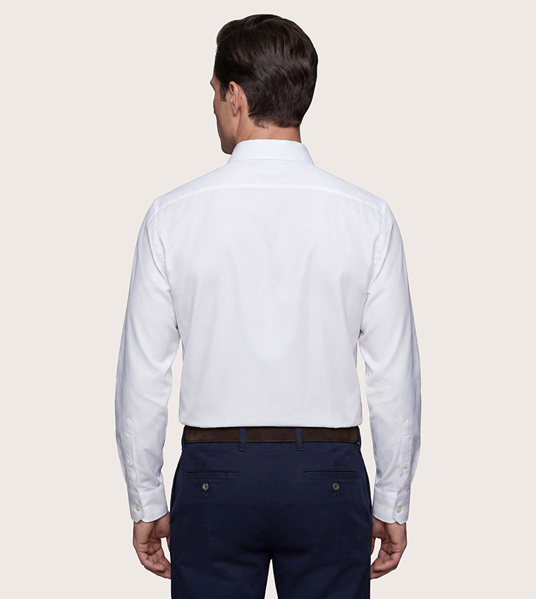 MONZA Solid Long Sleeves Cotton Shirt