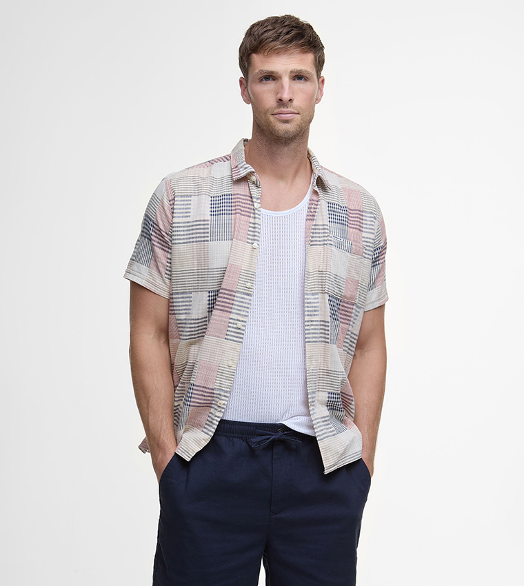 Logo Label Relaxed Fit Linen Shorts