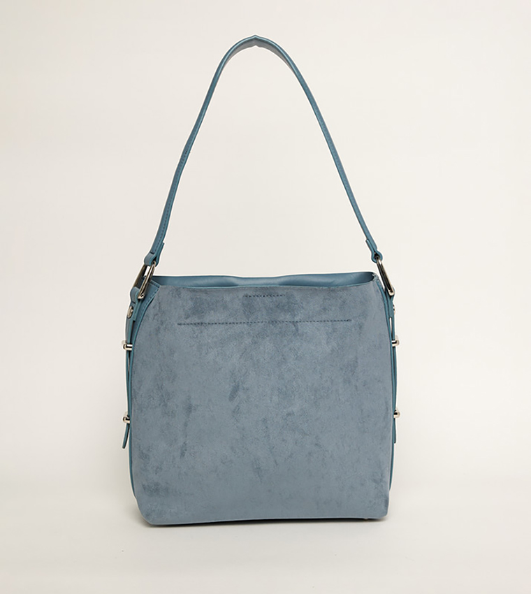BRIZZOS Textured Zippered Shoulder Bag