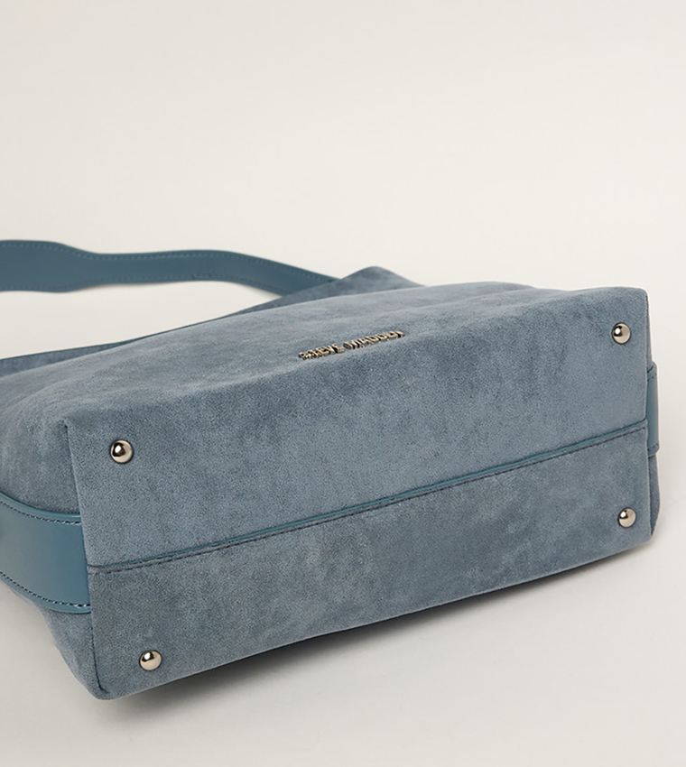 BRIZZOS Textured Zippered Shoulder Bag