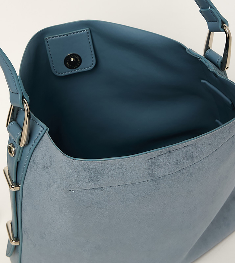 BRIZZOS Textured Zippered Shoulder Bag