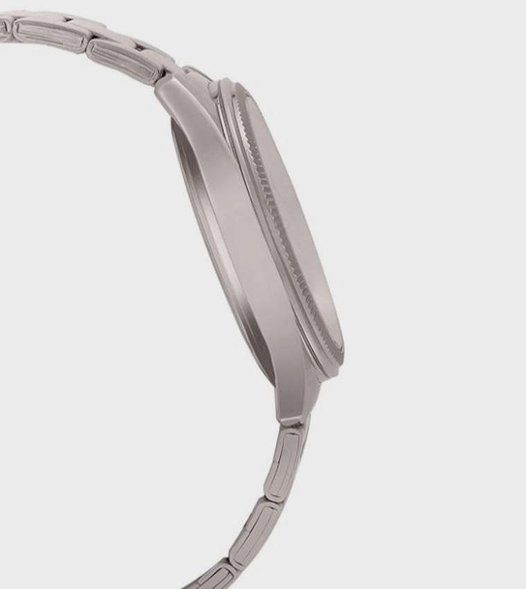 White Dial Stainless Steel Analog Watch