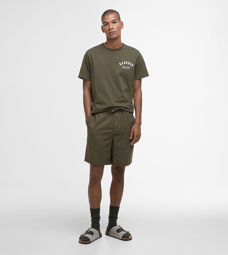 Logo Printed Preppy Crew Neck T-Shirt