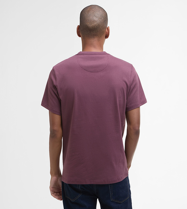 تيشيرت بياقة مستديرة بطبعة شعار