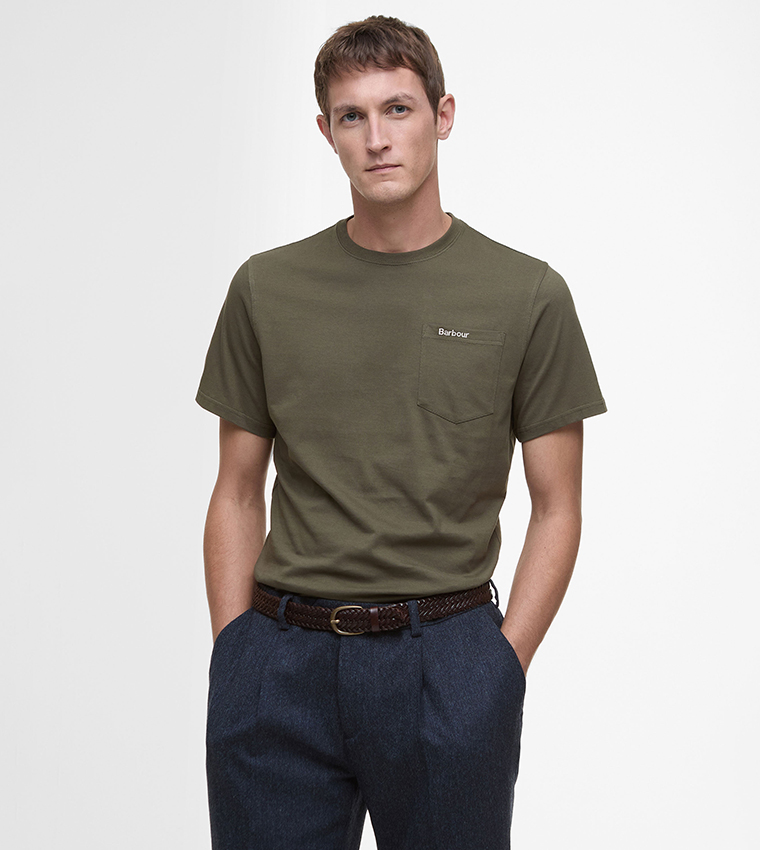 Logo Embroidered Langdon Crew Neck T-Shirt