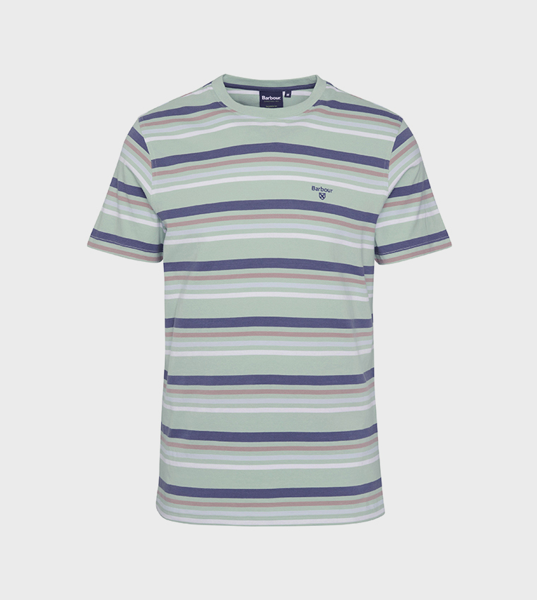 تيشيرت مخطط بياقة مستديرة 