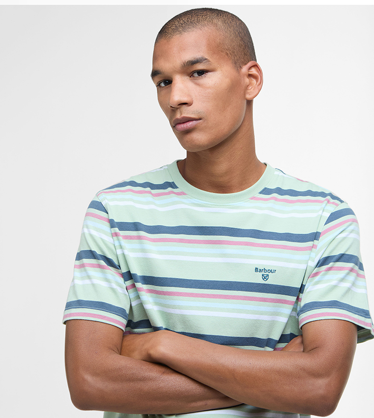 تيشيرت مخطط بياقة مستديرة 