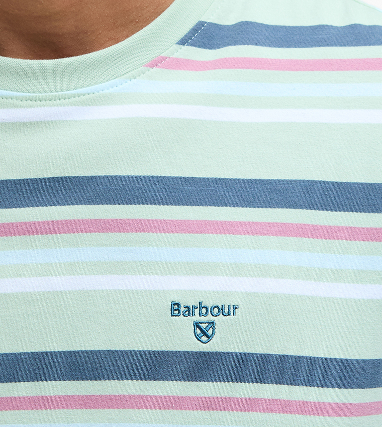 تيشيرت مخطط بياقة مستديرة 