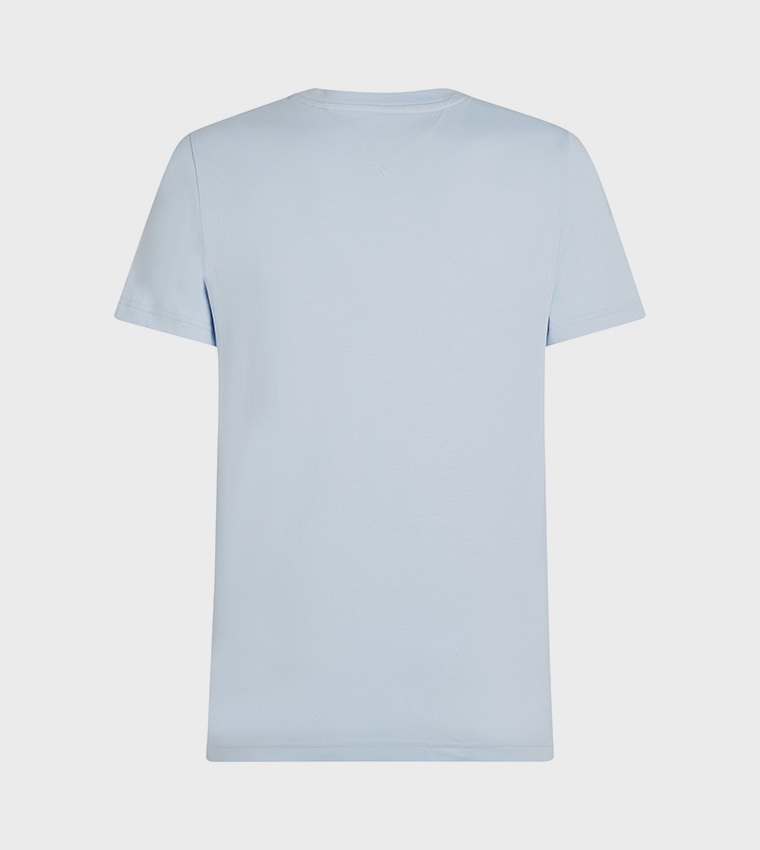 تيشيرت بتطريز شعار و كم قصير