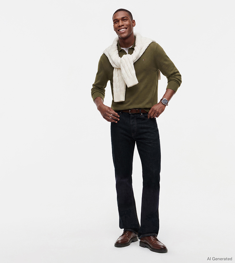 Solid Collared Long Sleeves Sweater