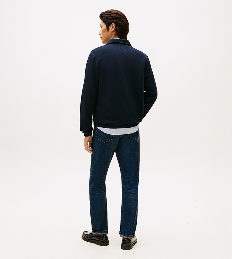 Solid Zip Through Casual Jacket