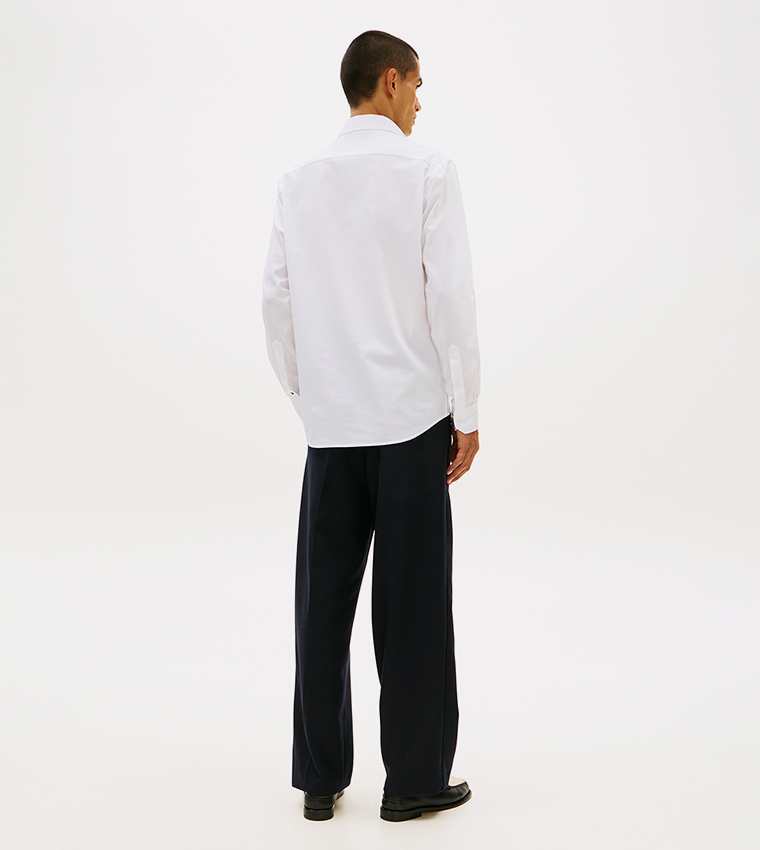 Solid Long Sleeves Twill Shirt