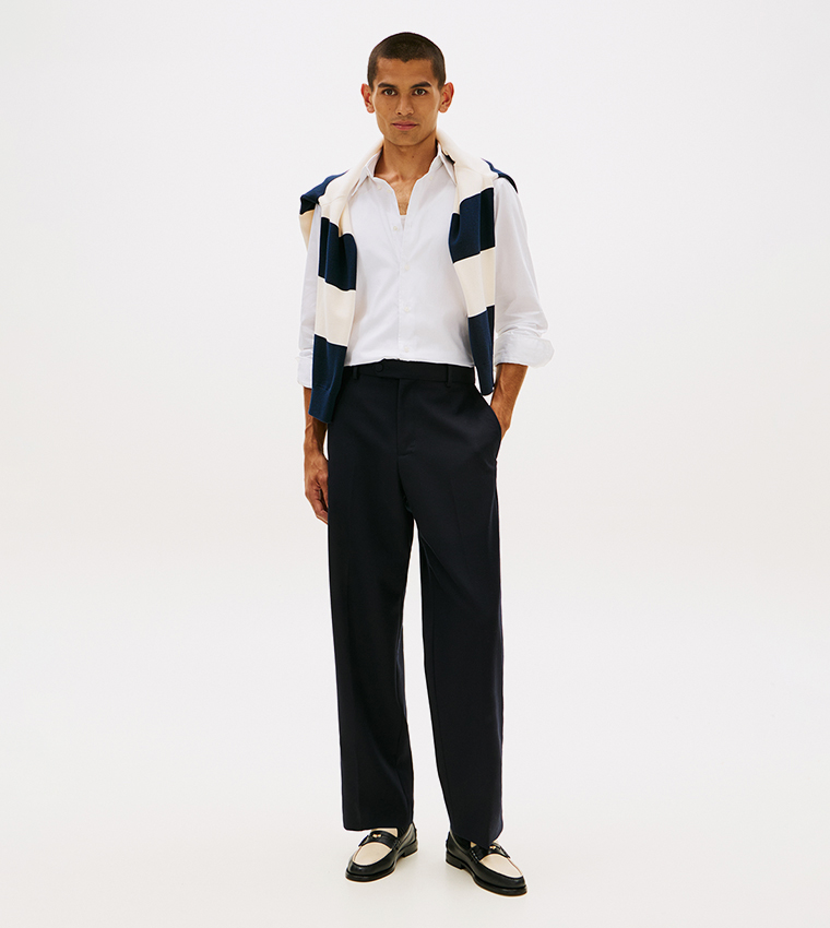 Solid Long Sleeves Twill Shirt