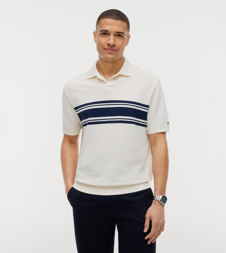 Striped Collared Regular Fit Polo T-Shirt