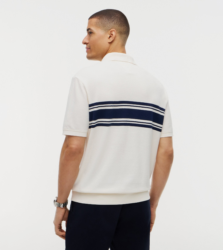Striped Collared Regular Fit Polo T-Shirt