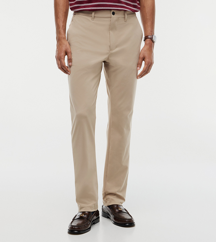Solid Slim Fit Chinos