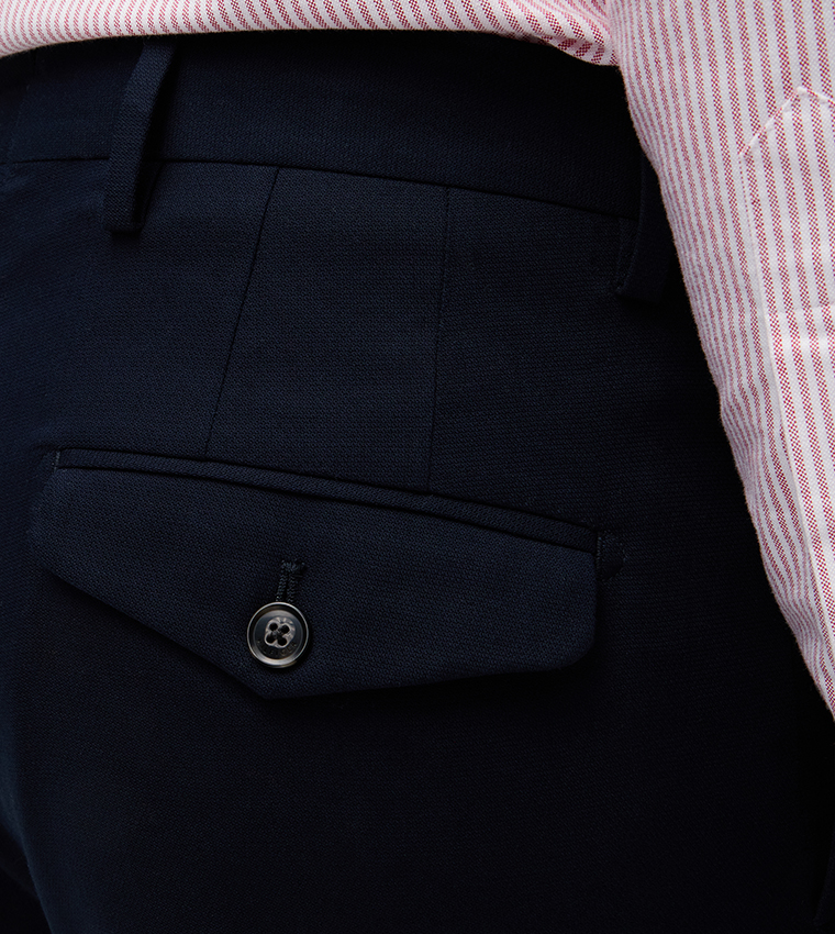 Solid Straight Fit Formal Pants
