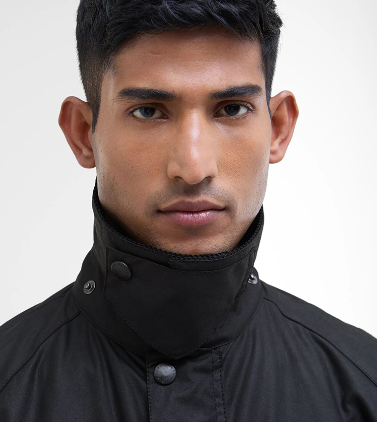 Solid Button Closure Casual Jacket