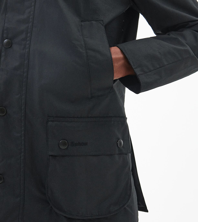 Solid Button Closure Casual Jacket