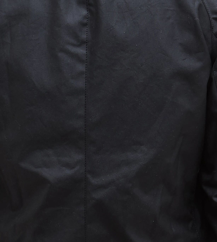 Solid Button Closure Casual Jacket