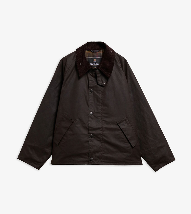 Solid Button Closure Casual Jacket